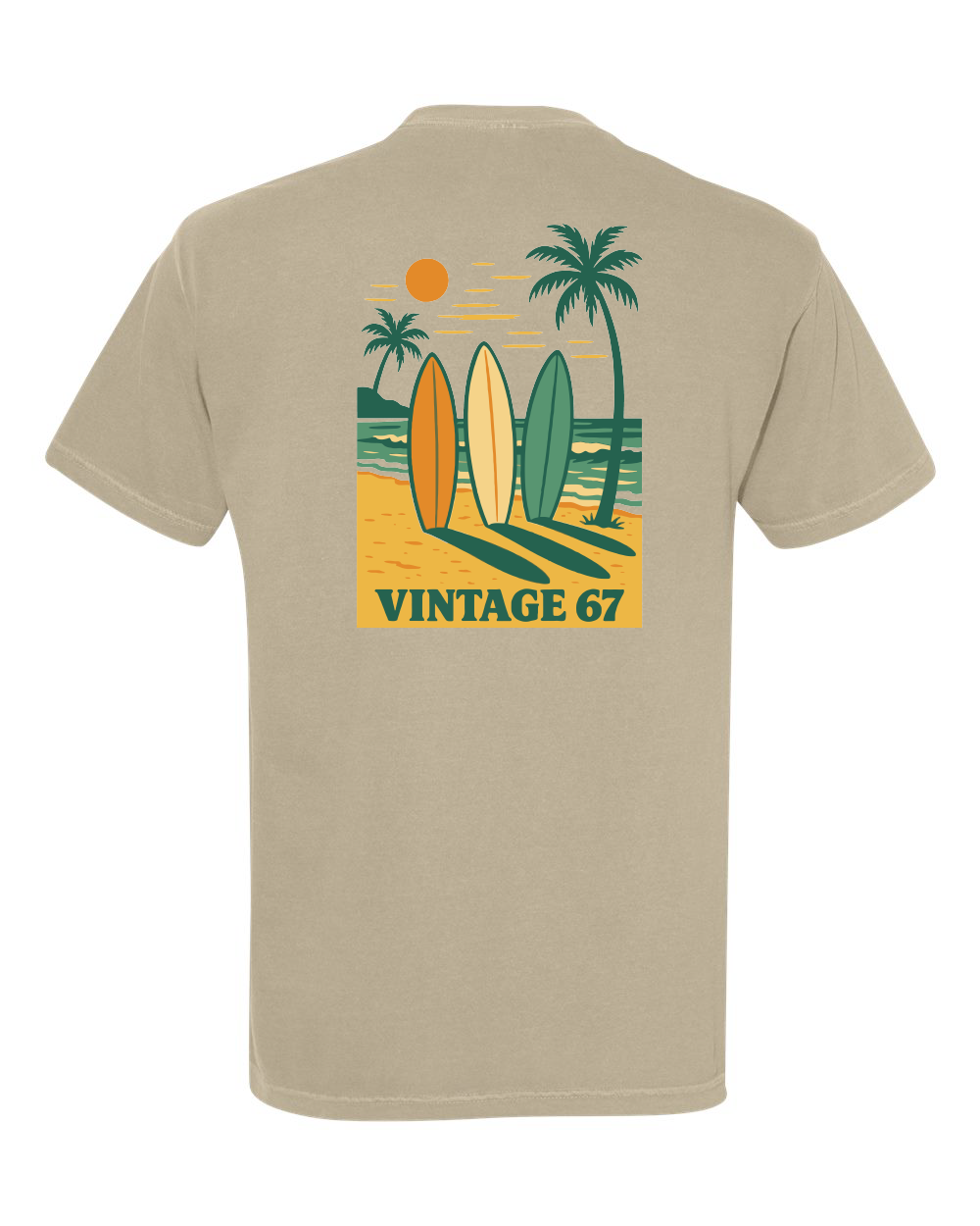 Vintage 67 Beach Scene Premium Comfort Color Garment-Dyed T-Shirt