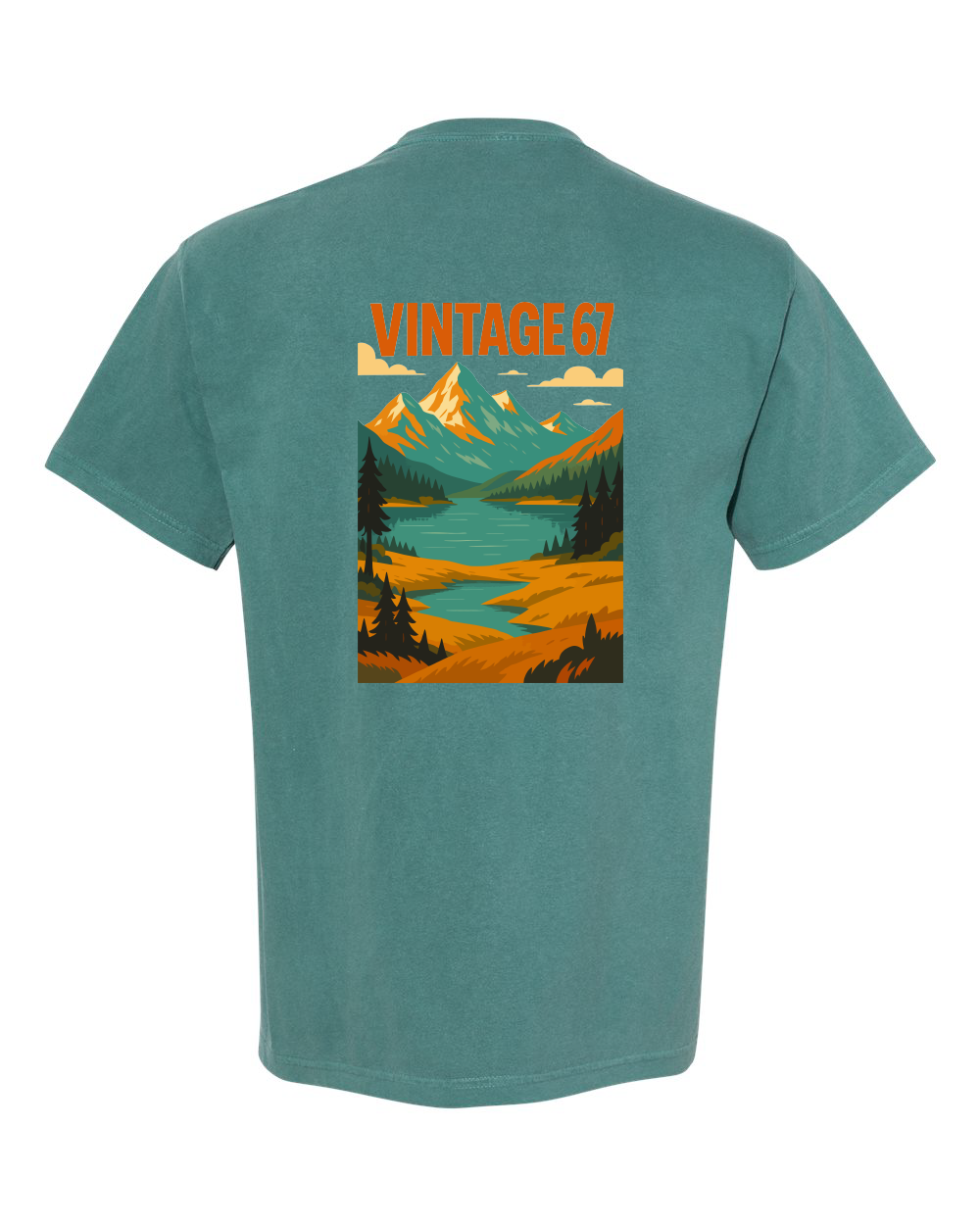 Vintage 67 Mountain Scene Premium Comfort Color Garment-Dyed T-Shirt