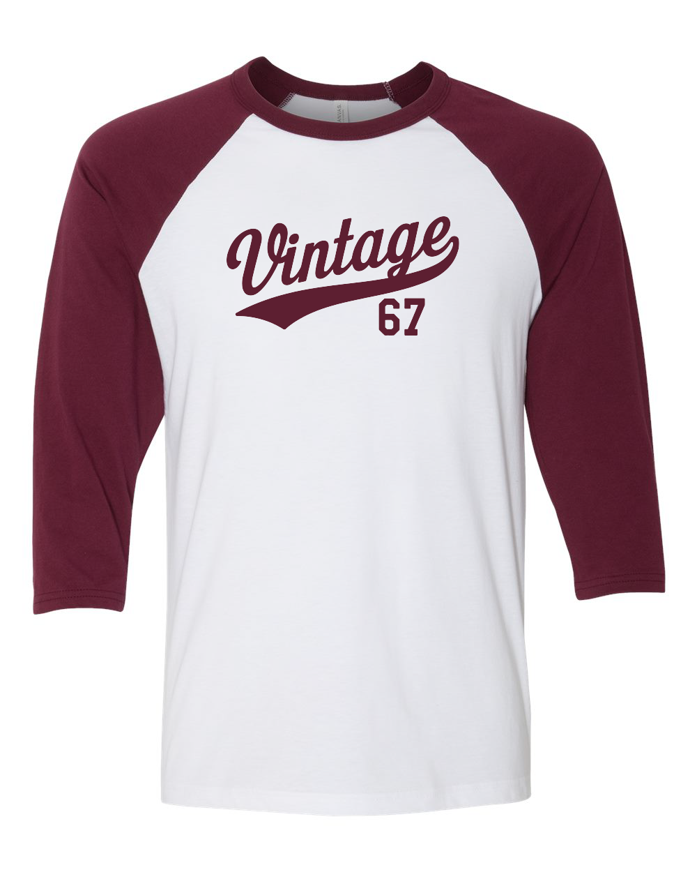 Vintage 67 Unisex Three-Quarter Sleeve Baseball Tee