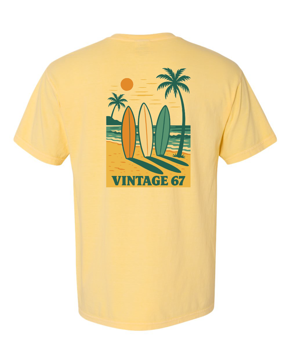 Vintage 67 Beach Scene Premium Comfort Color Garment-Dyed T-Shirt