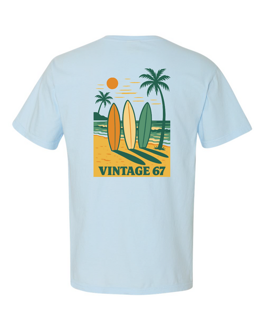 Vintage 67 Beach Scene Premium Comfort Color Garment-Dyed T-Shirt