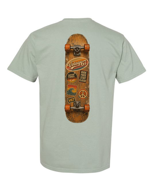 Vintage 67 Skateboard Premium Comfort Color Garment-Dyed T-Shirt #1717