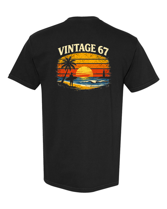 Vintage 67 Surfer Sunset Premium Comfort Color Garment-Dyed T-Shirt #1717