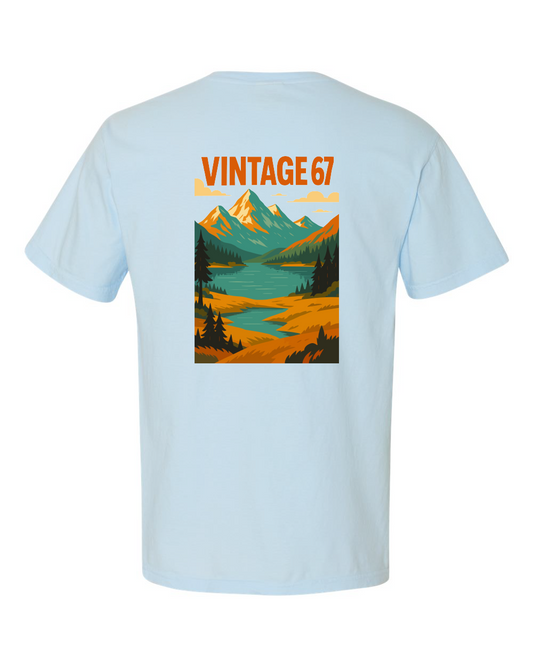 Vintage 67 Mountain Scene Premium Comfort Color Garment-Dyed T-Shirt