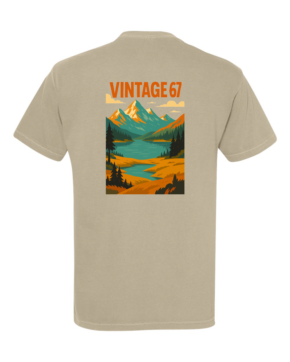 Vintage 67 Mountain Scene Premium Comfort Color Garment-Dyed T-Shirt