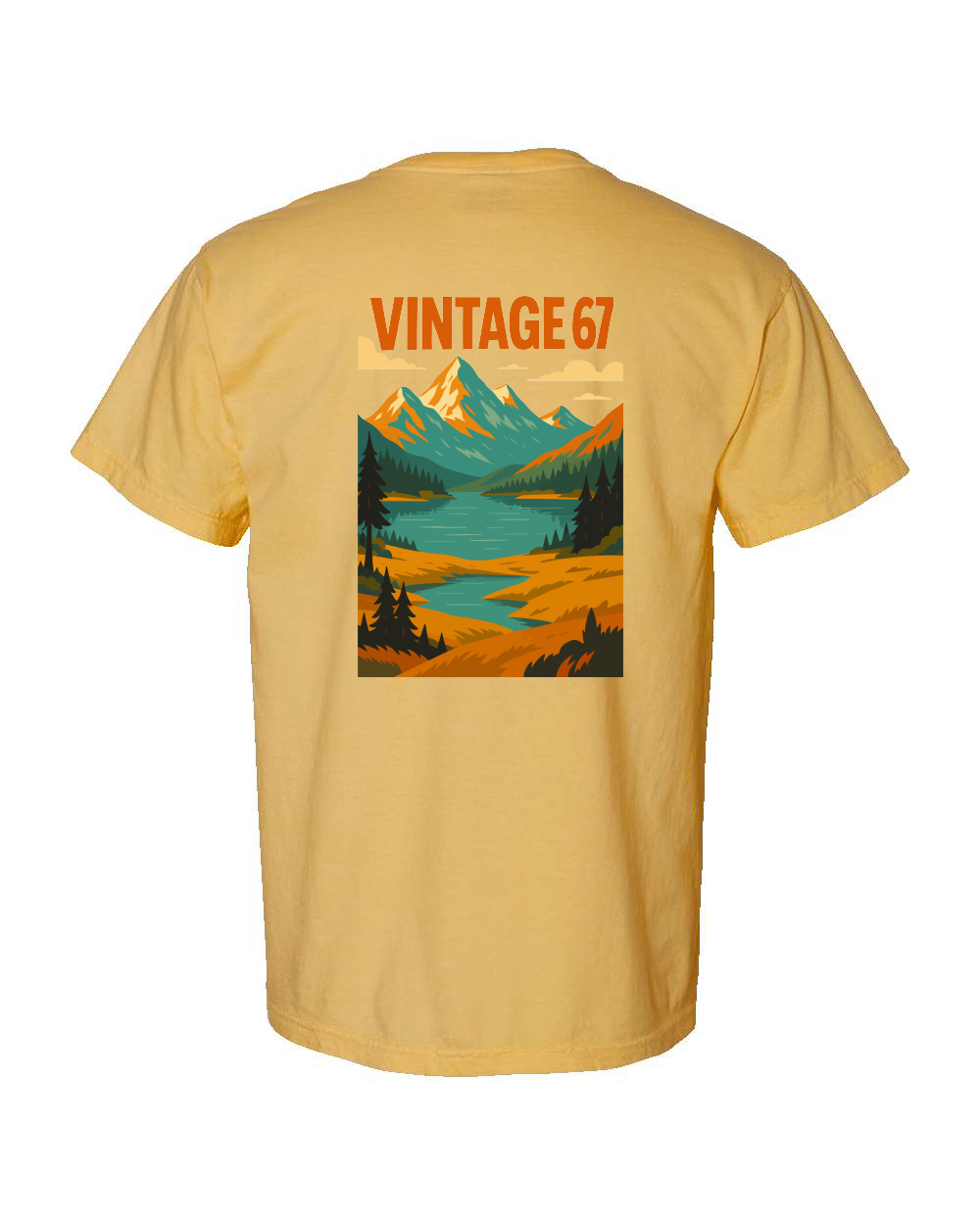 Vintage 67 Mountain Scene Premium Comfort Color Garment-Dyed T-Shirt