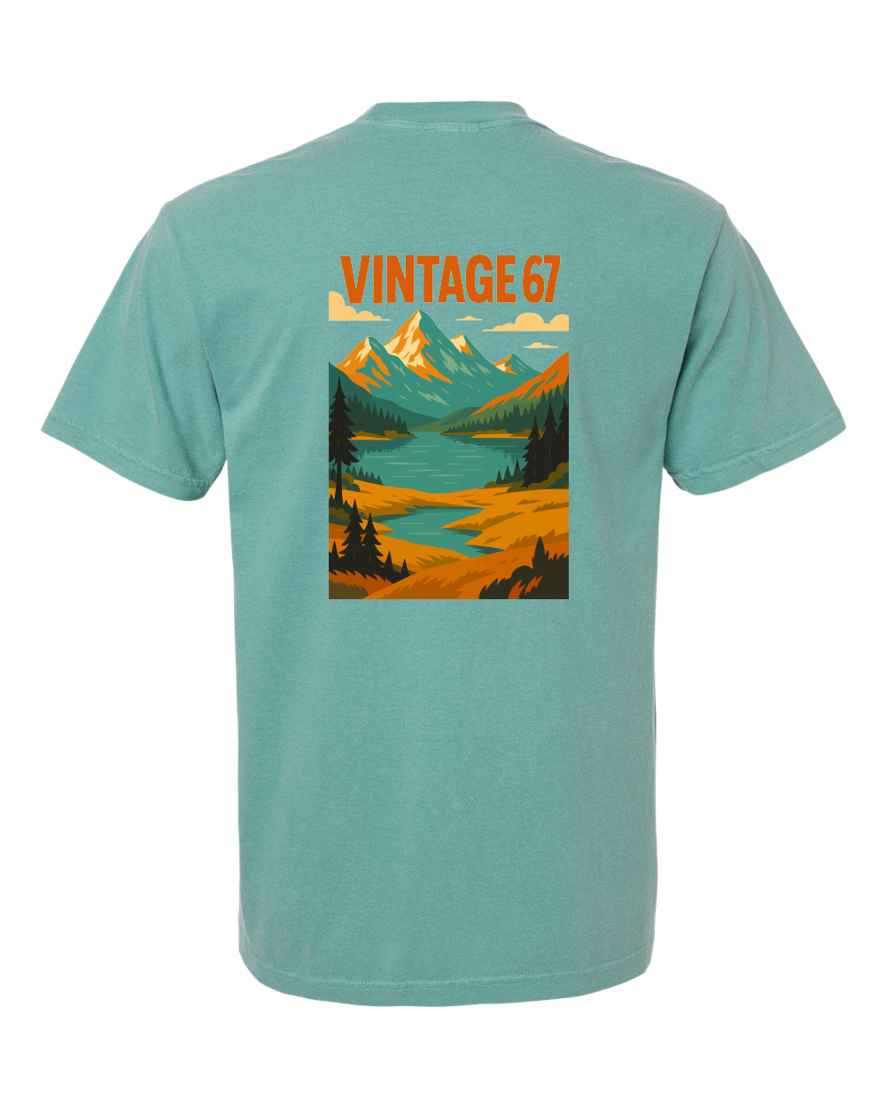 Vintage 67 Mountain Scene Premium Comfort Color Garment-Dyed T-Shirt