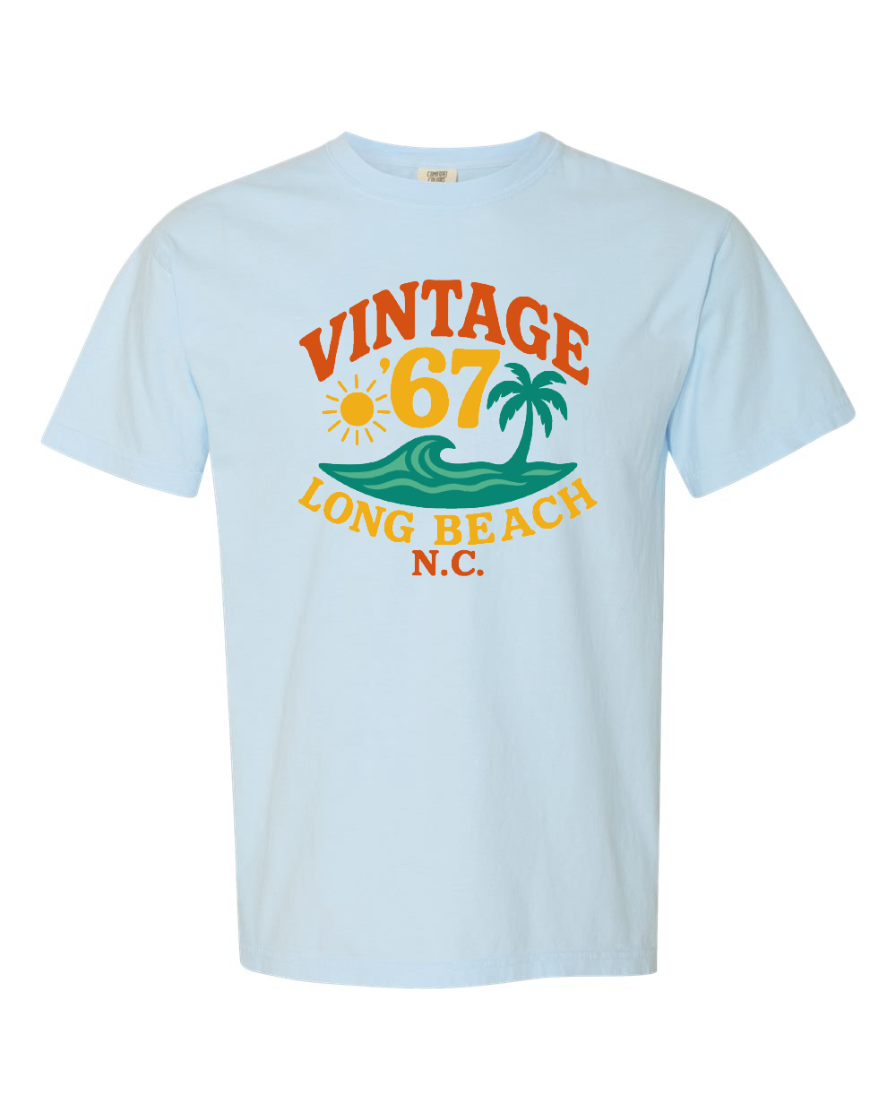 Vintage 67 Long Beach NC Premium Comfort Color Garment-Dyed T-Shirt