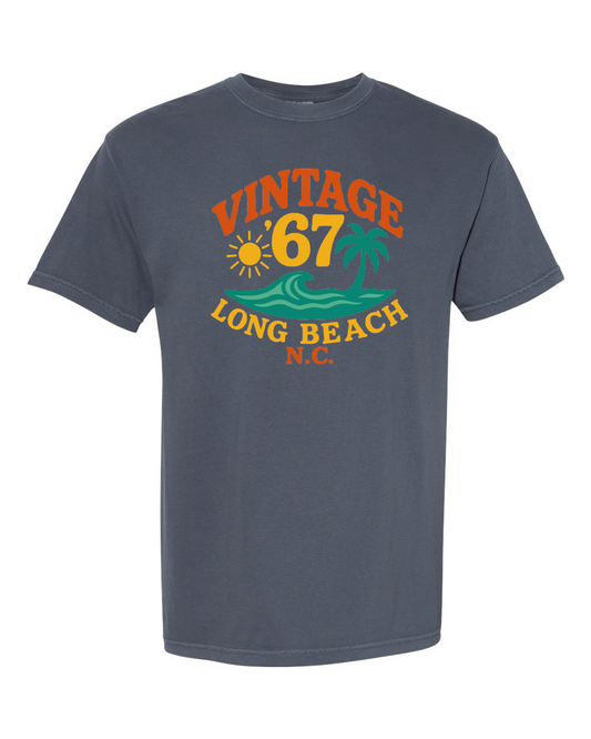 Vintage 67 Long Beach NC Premium Comfort Color Garment-Dyed T-Shirt