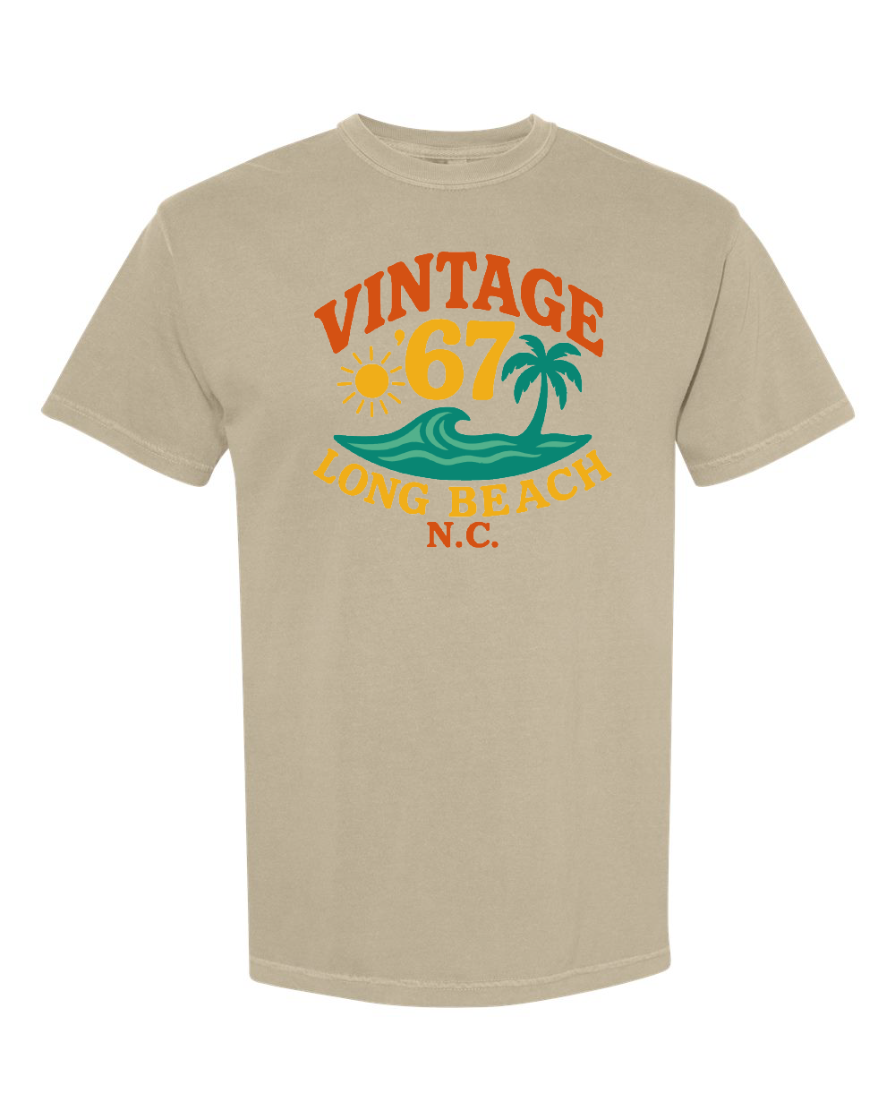 Vintage 67 Long Beach NC Premium Comfort Color Garment-Dyed T-Shirt