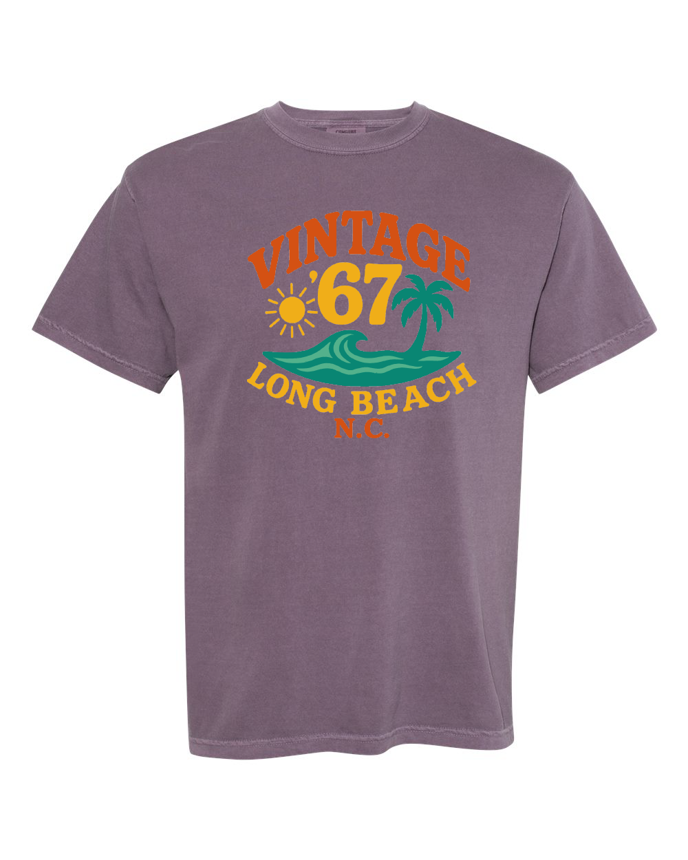 Vintage 67 Long Beach NC Premium Comfort Color Garment-Dyed T-Shirt