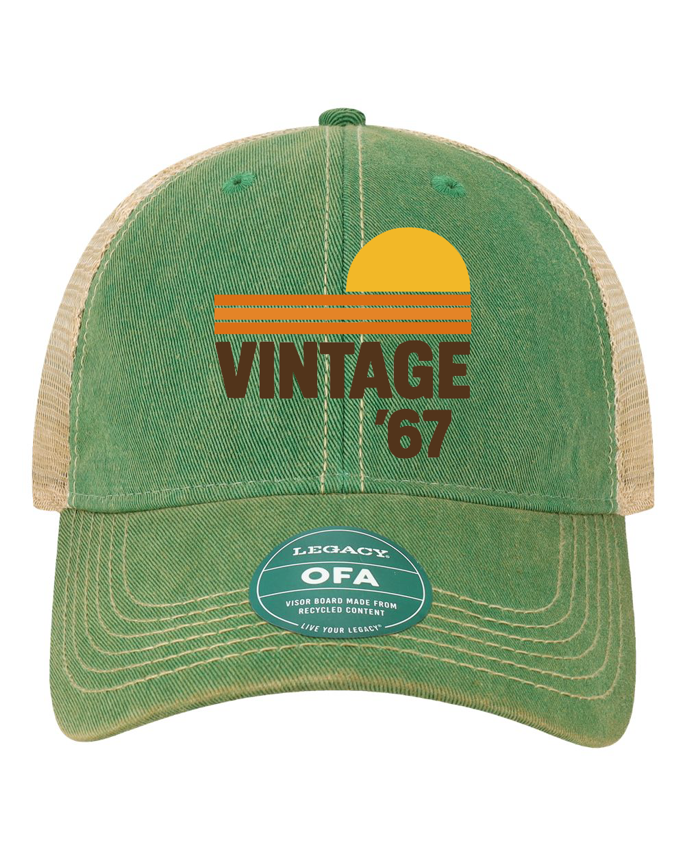 Vintage 67 Sunset Legacy Old Favorite Trucker Cap