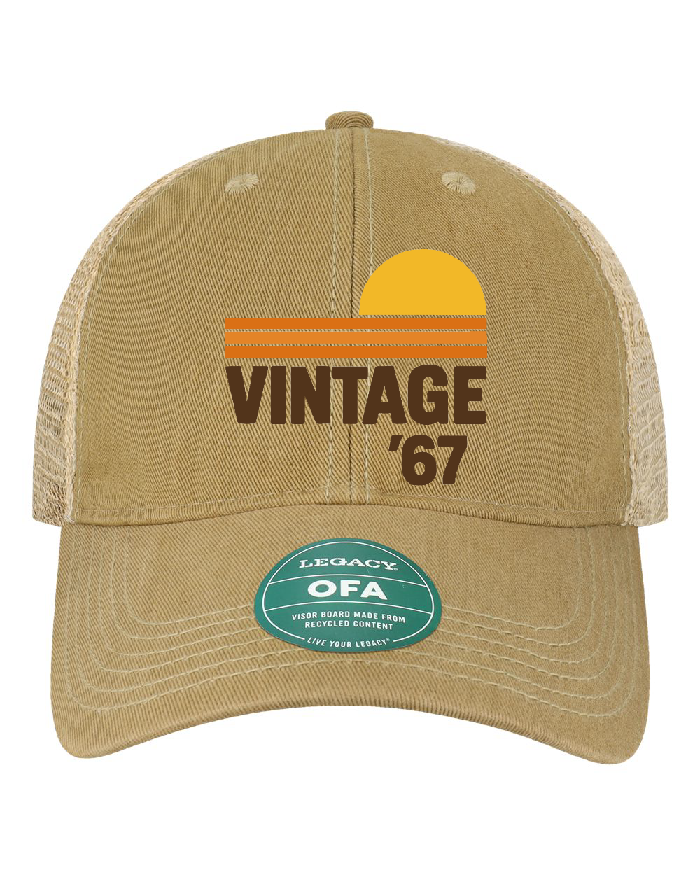 Vintage 67 Sunset Legacy Old Favorite Trucker Cap