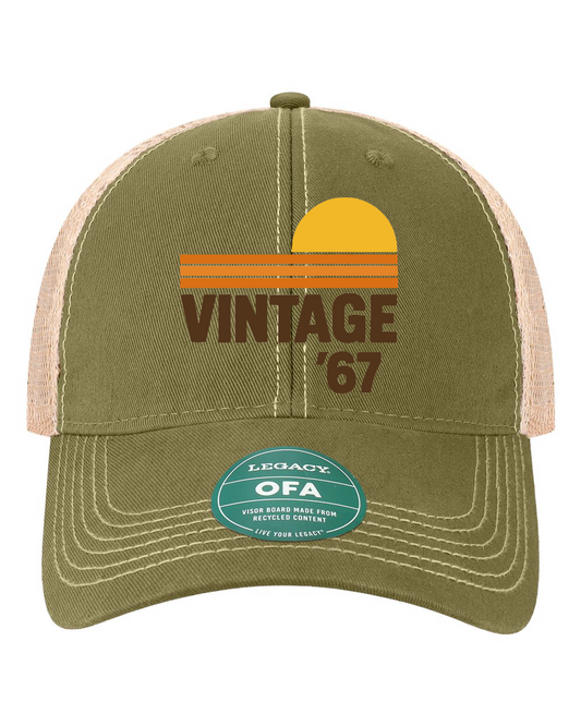 Vintage 67 Sunset Legacy Old Favorite Trucker Cap