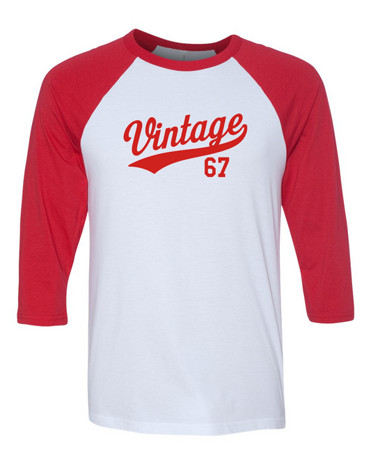 Vintage 67 Unisex Three-Quarter Sleeve Baseball Tee