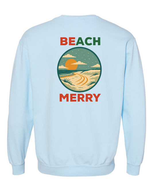 Vintage 67 Be Merry Premium Comfort Colors Unisex Garment-Dyed Crewneck Sweatshirt
