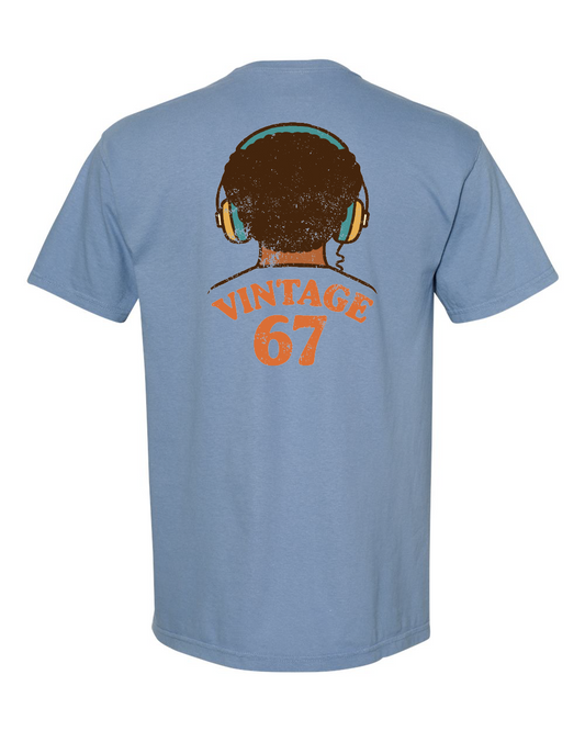 Vintage 67 Headphones Premium Comfort Color Garment-Dyed T-Shirt