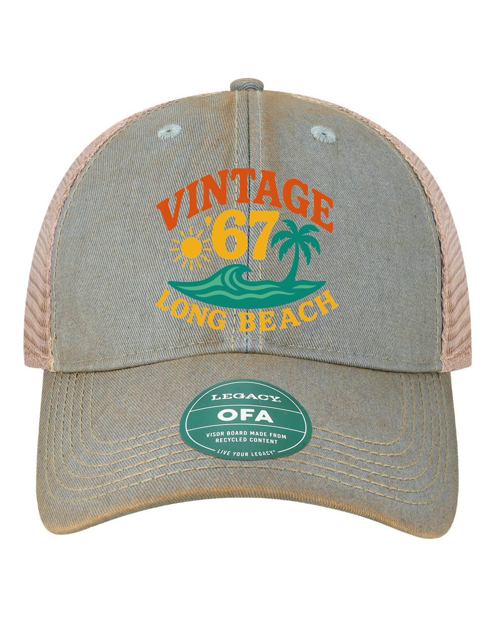 Vintage 67 Long Beach Legacy Old Favorite Trucker Cap