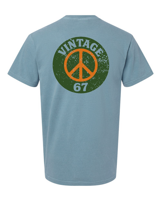 Vintage 67 Peace Sign Premium Comfort Color Garment-Dyed T-Shirt