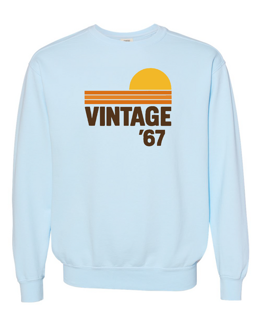 Vintage 67 Retro Premium Comfort Colors Unisex Garment-Dyed Crewneck Sweatshirt