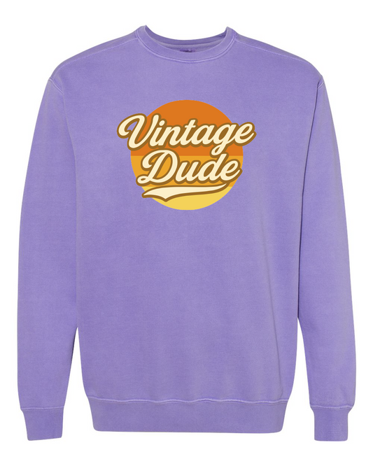 Vintage 67 Vintage Dude  Premium Comfort Colors Unisex Garment-Dyed Crewneck Sweatshirt